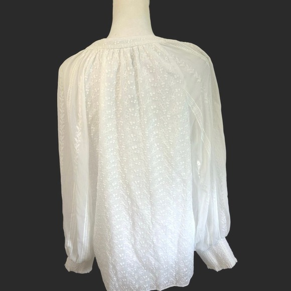 ALICE+OLIVIA Lang Embroidered Button Down Long Sleeve Blouse size Large NWT - Picture 11 of 14
